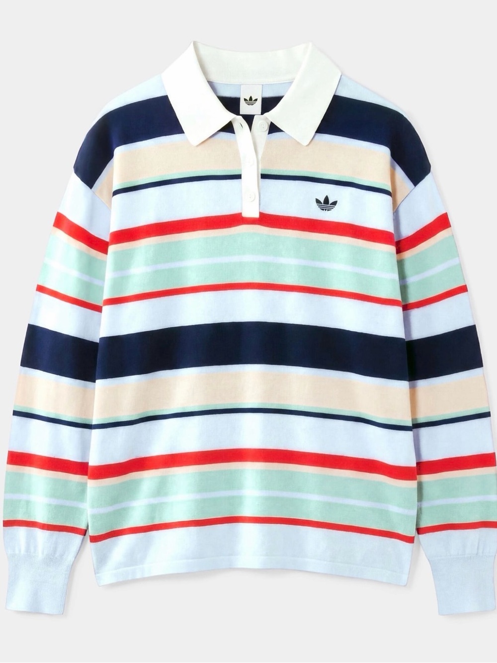 adidas Originals × ASOS size M rugby top in striped knit